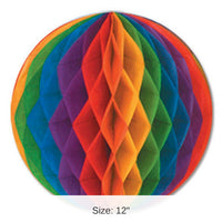24 Pack Bulk Party Tissue Ball - rainbow