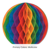 24 Pack Bulk Party Tissue Ball - rainbow