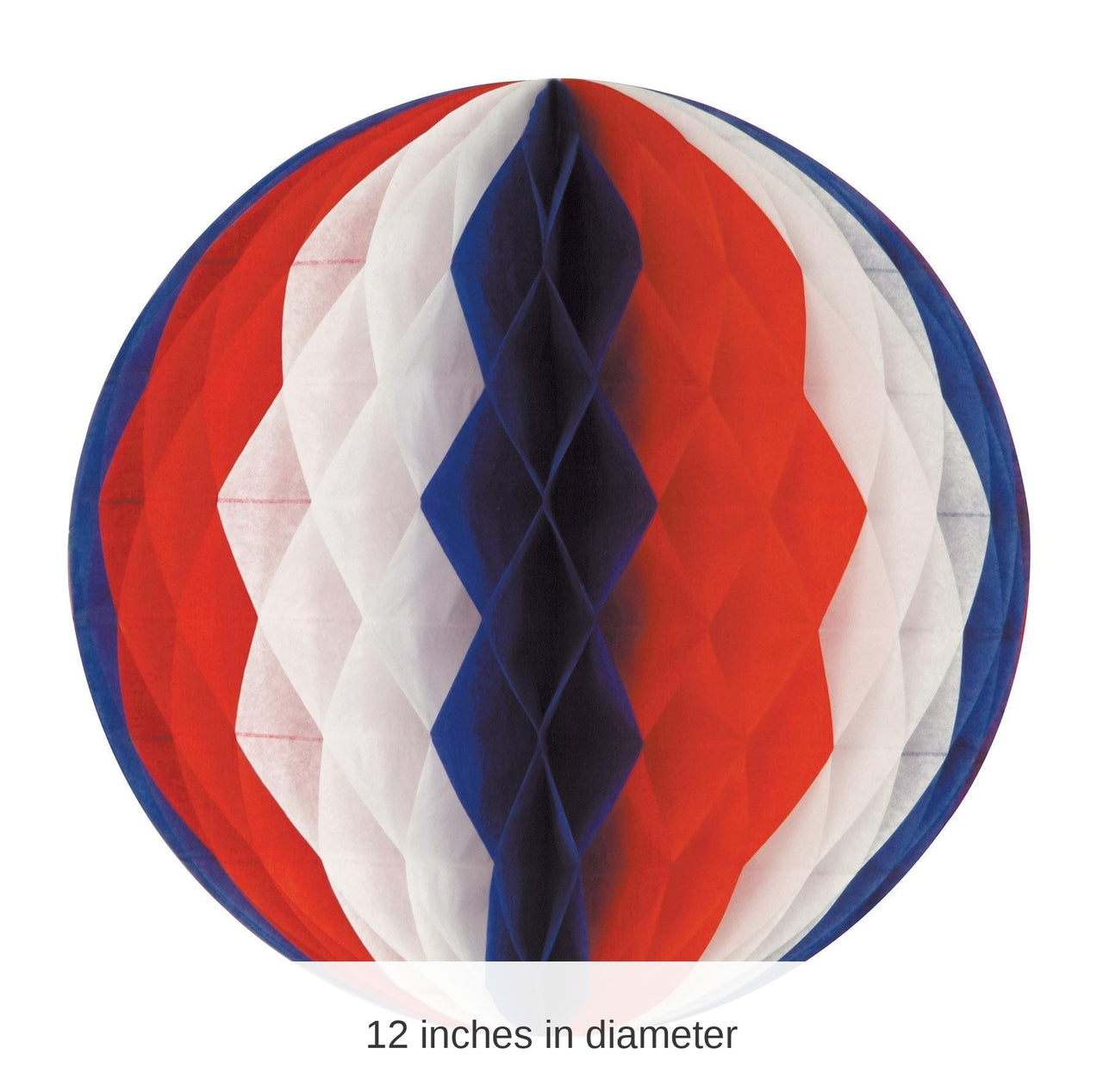 24 Pack Bulk 12 Inch- Tissue Party Ball - red - white - blue