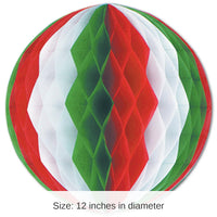 24 Pack Bulk Fiesta Tissue Ball - red - white - green