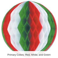 24 Pack Bulk Fiesta Tissue Ball - red - white - green