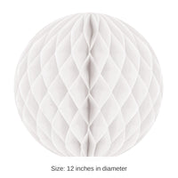 24 Pack Bulk 12 Inch- Party Tissue Ball - White