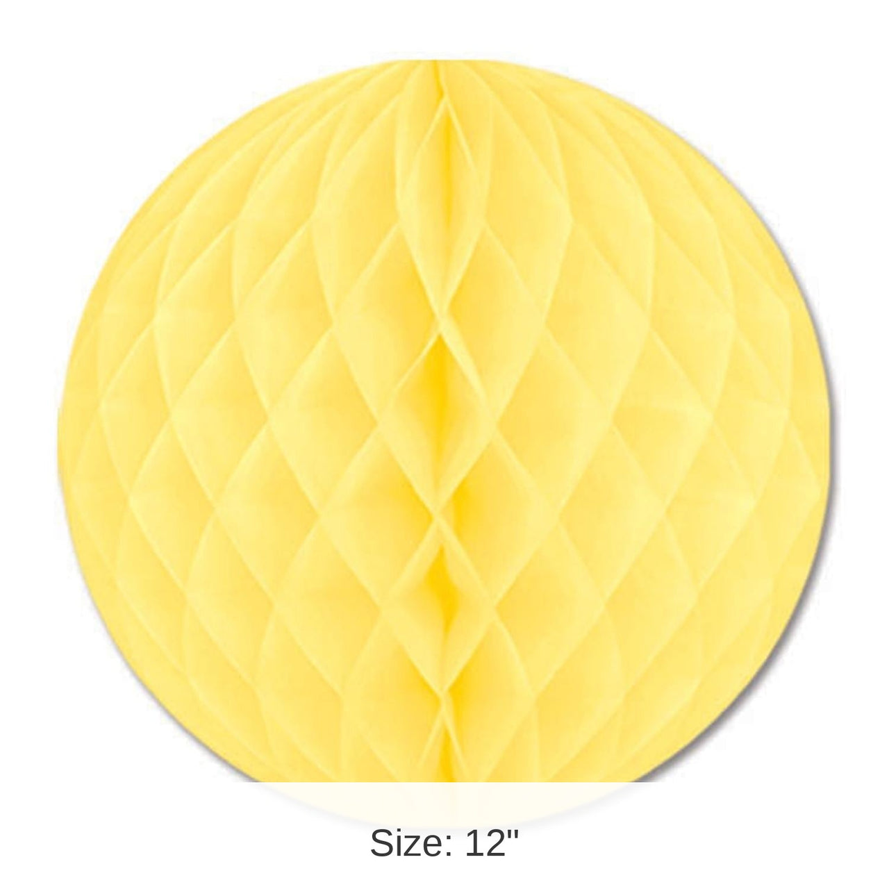 24 Pack Bulk Party Tissue Ball - yellow