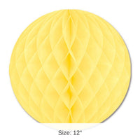 24 Pack Bulk Party Tissue Ball - yellow