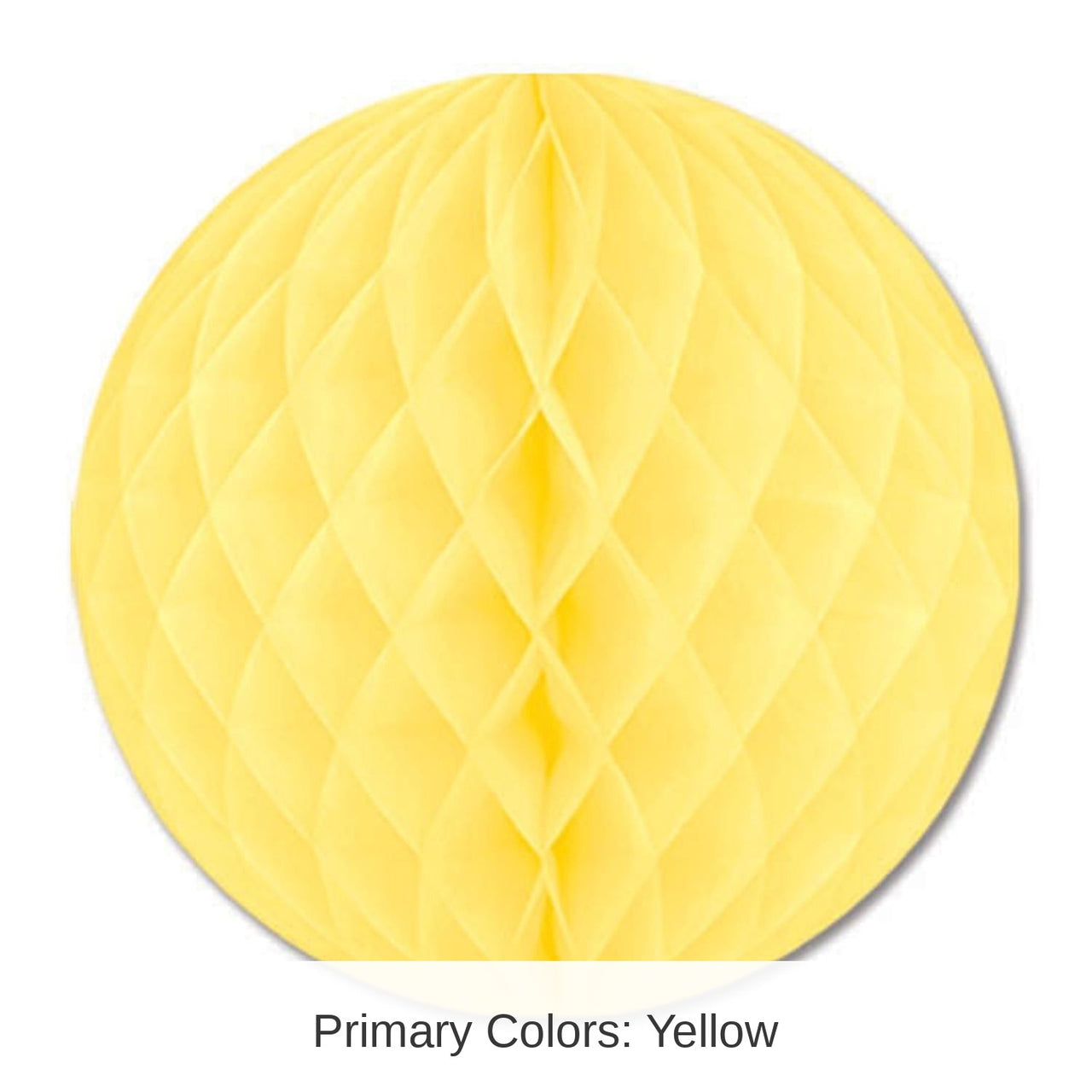 24 Pack Bulk Party Tissue Ball - yellow