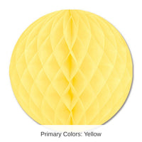 24 Pack Bulk Party Tissue Ball - yellow