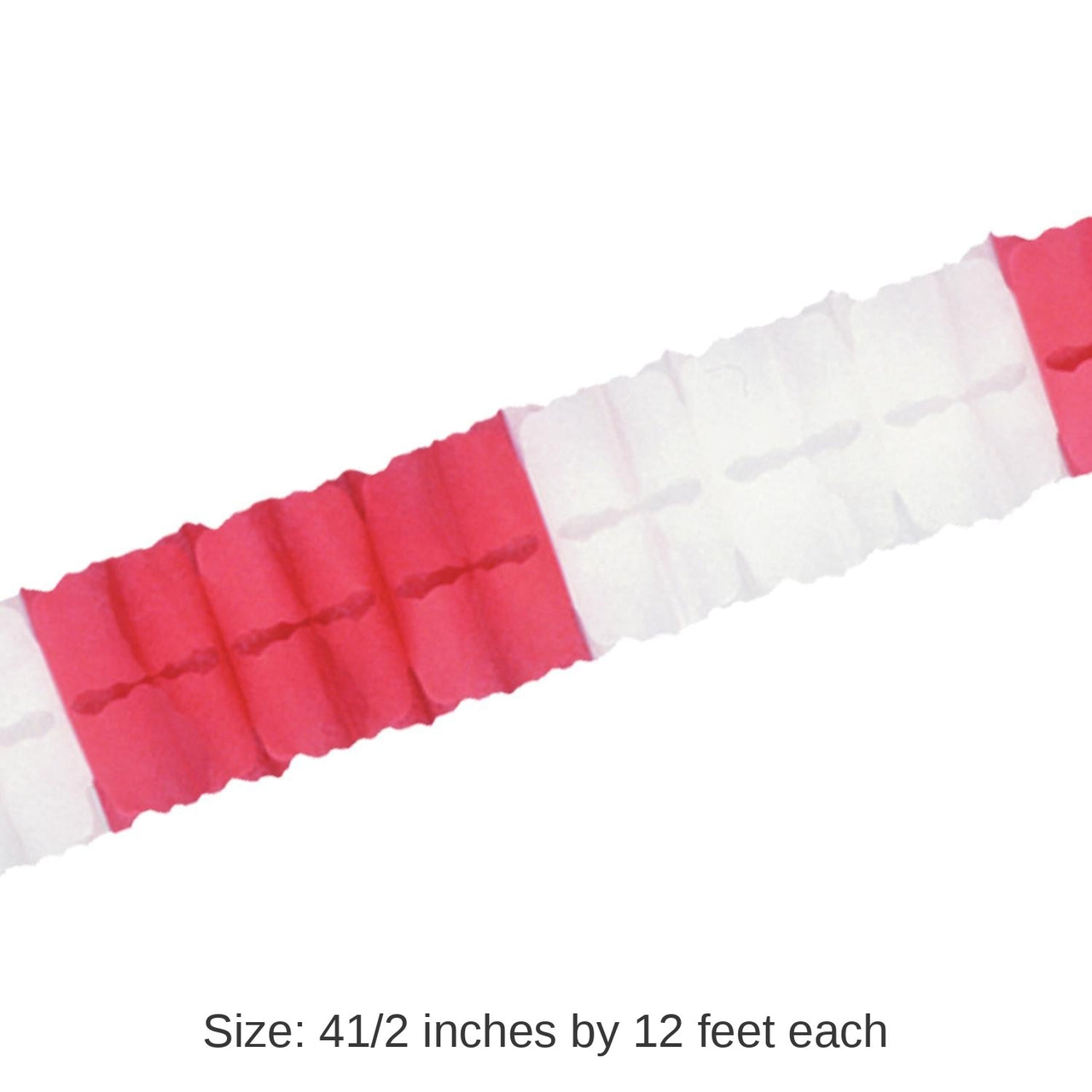 24 Packs Bulk Valentine's Day Leaf Garland - red/white