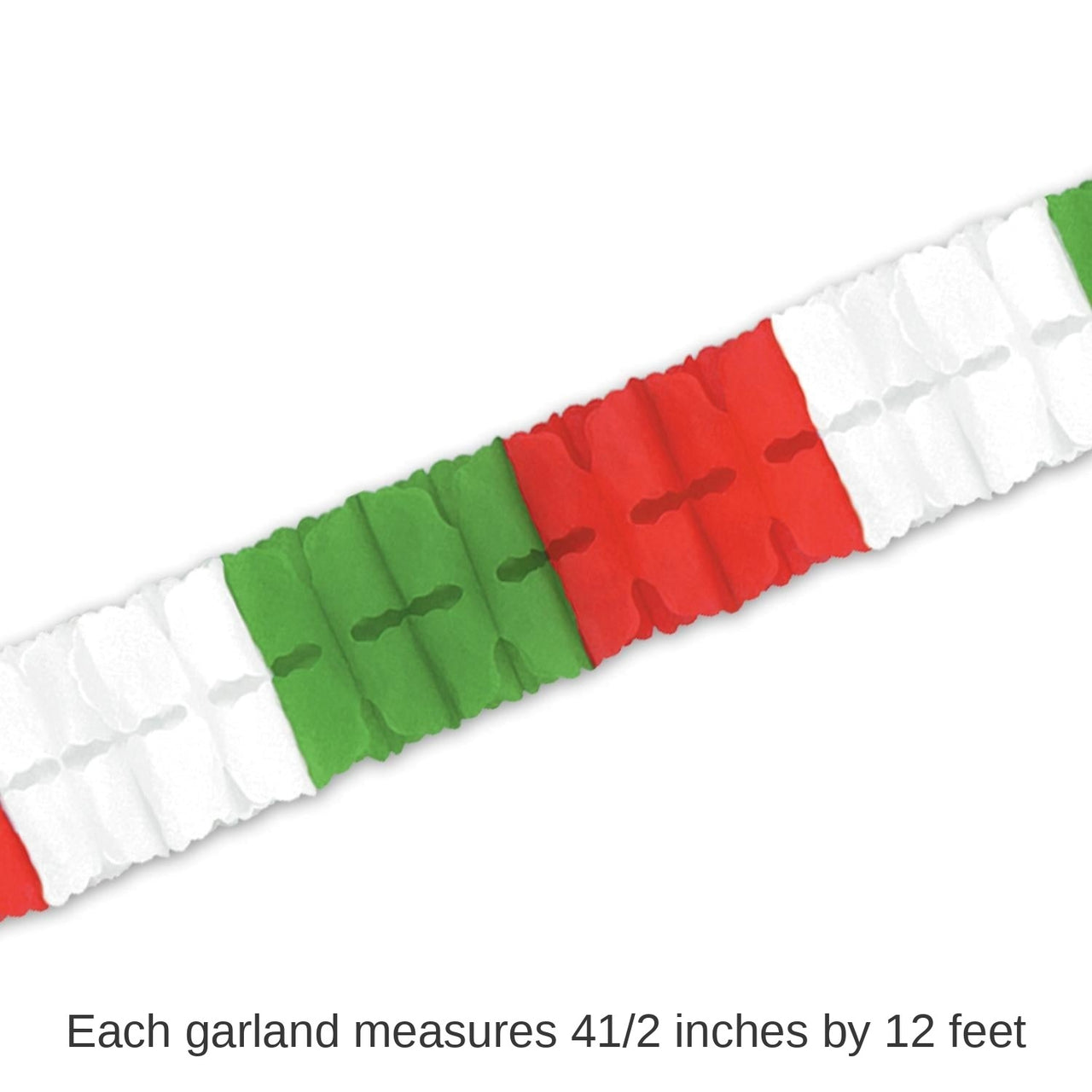 24 Packs Bulk Fiesta Leaf Garland - red - white - green