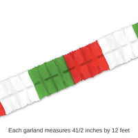 24 Packs Bulk Fiesta Leaf Garland - red - white - green
