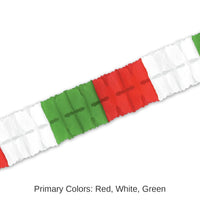 24 Packs Bulk Fiesta Leaf Garland - red - white - green