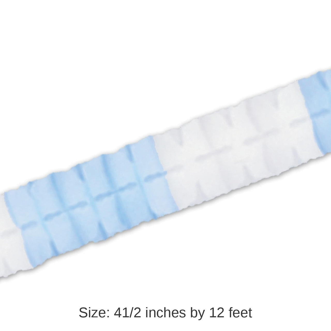 12 Pack Bulk Packaged Party Leaf Garland - Light blue/white
