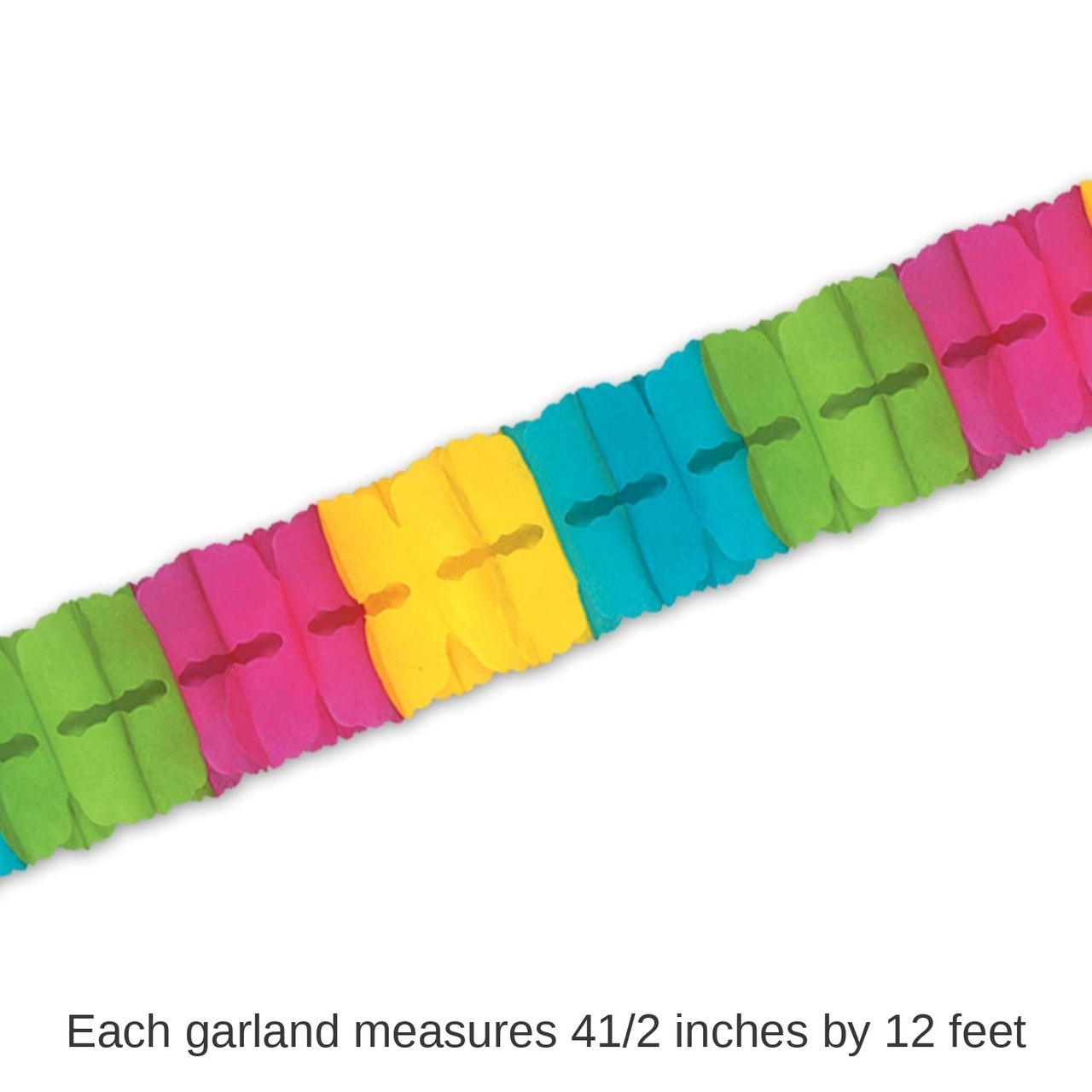 12 Pack Bulk Packaged Party Leaf Garland - neon