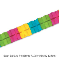 12 Pack Bulk Packaged Party Leaf Garland - neon