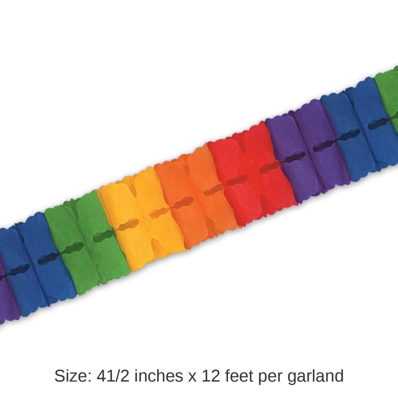 12 Pack Bulk Packaged Party Leaf Garland - rainbow