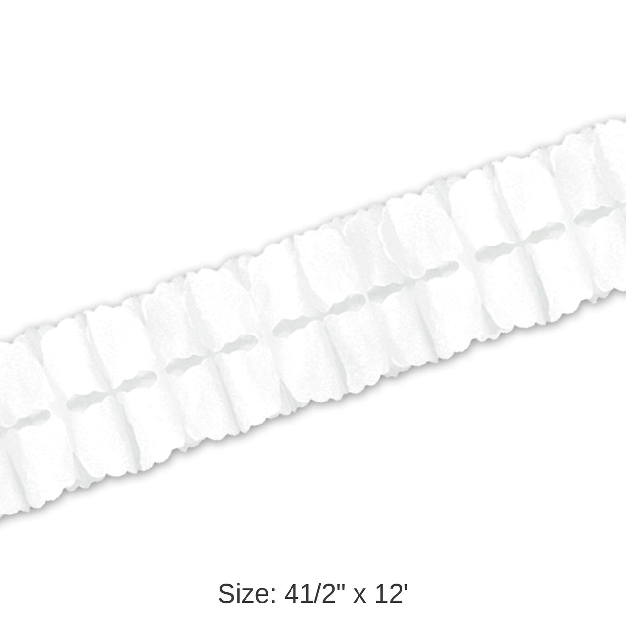 12 Pack Bulk Packaged Party Leaf Garland - white