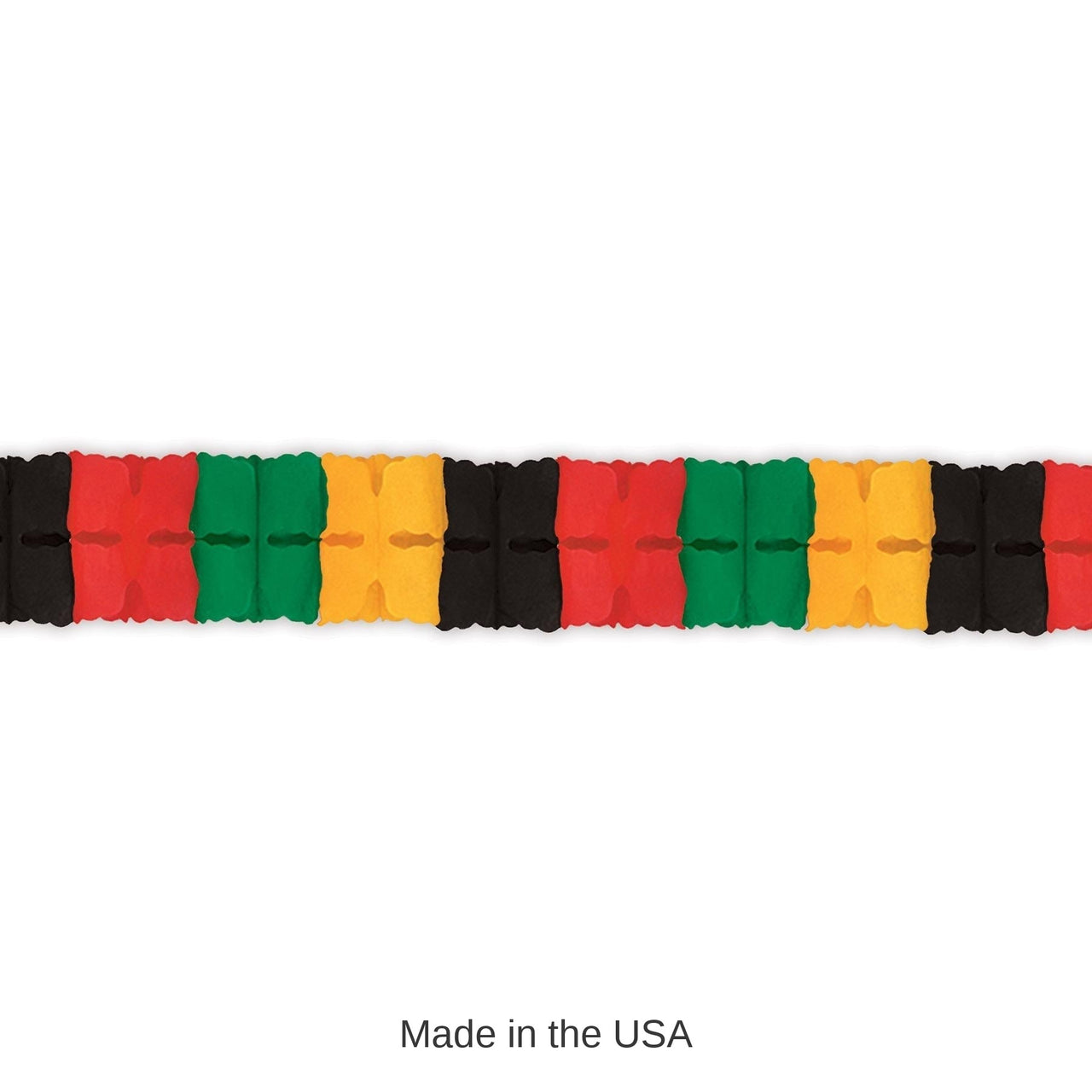 12 Pack Bulk Black History Month Leaf Garland black, red, green, yellow