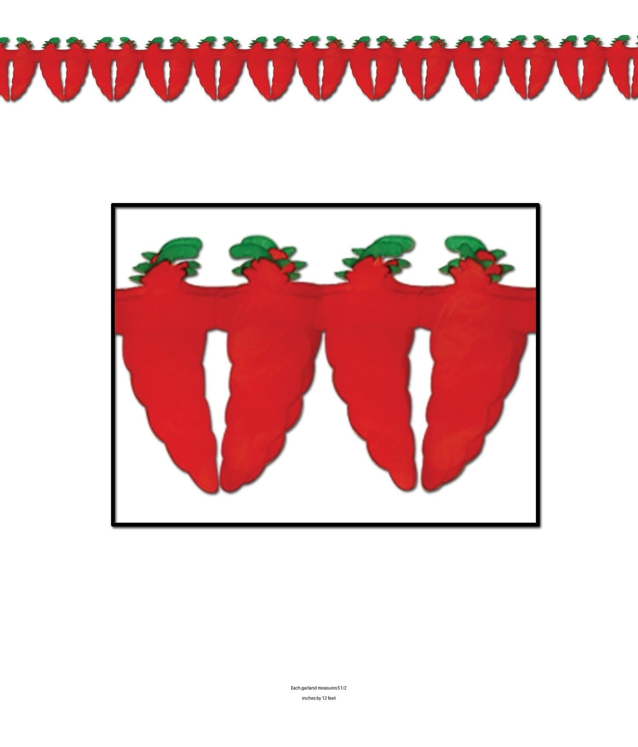 12 Pack Bulk Fiesta Chili Pepper Garland