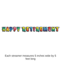 12 Pack Bulk Happy Retirement Party Streamer