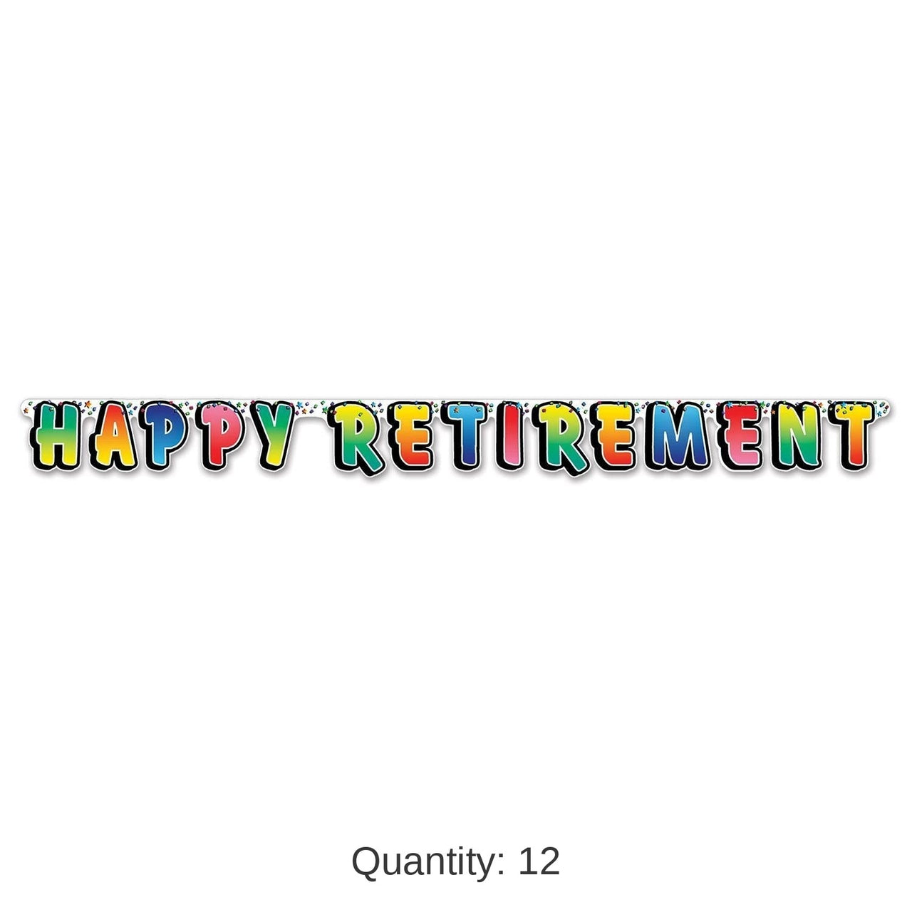 12 Pack Bulk Happy Retirement Party Streamer
