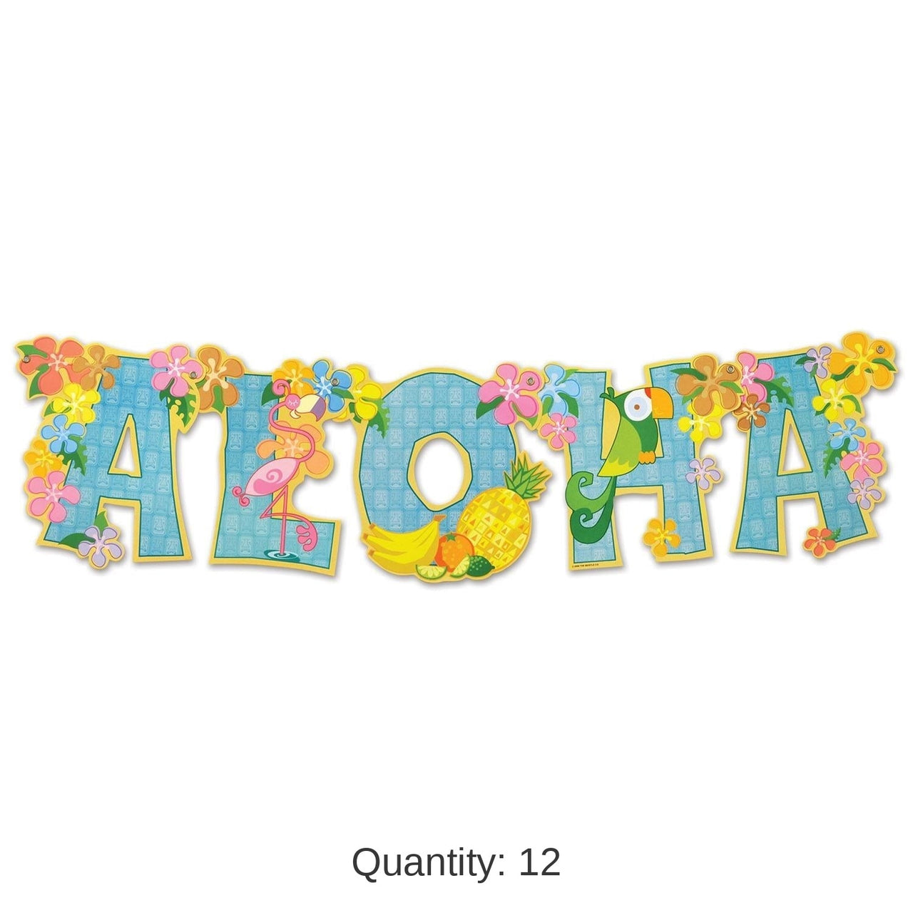 12 Pack Bulk Luau Party Aloha Streamer