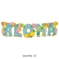 12 Pack Bulk Luau Party Aloha Streamer