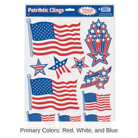 132 Piece Bulk Patriotic Party Clings