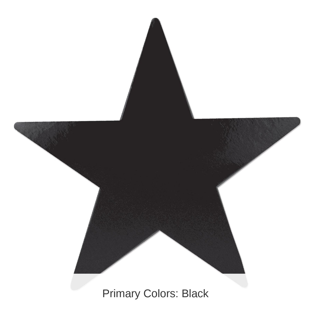 72 Pack Bulk 5" Foil Star Party Cutout - Black