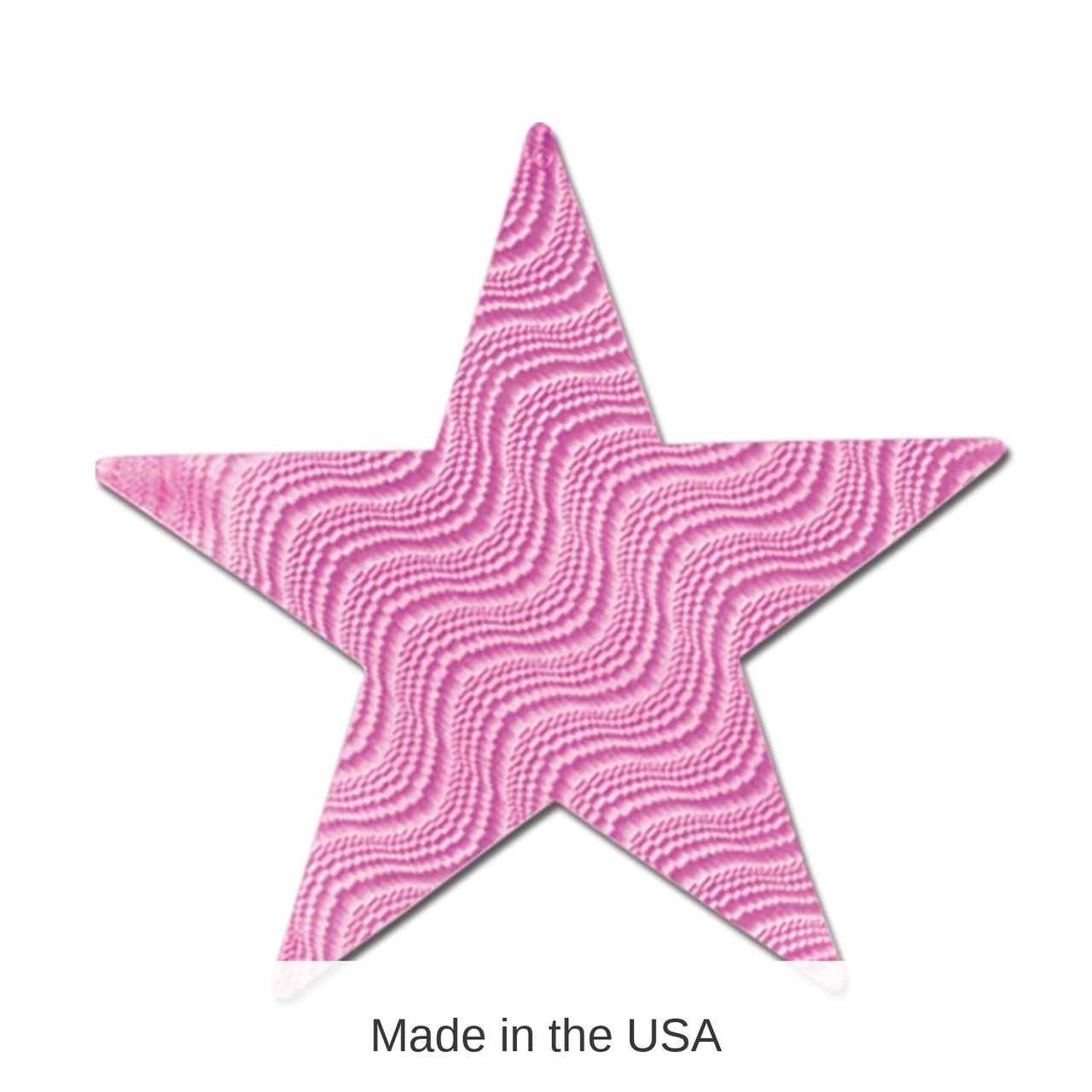 72 Pack Bulk 5" Embossed Foil Star Cutout - Pink