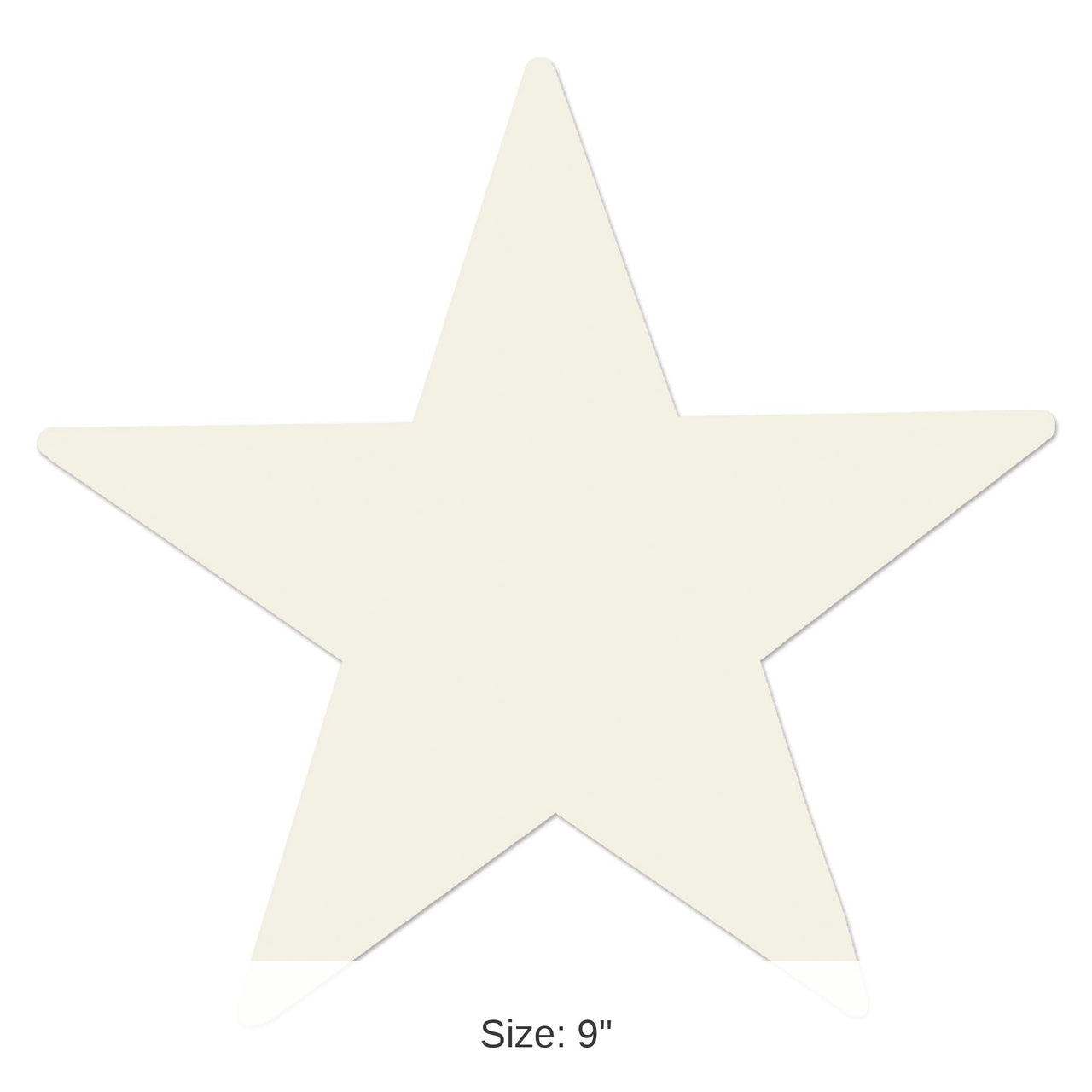 36 Pack Bulk 9" Foil Party Star Cutout- White
