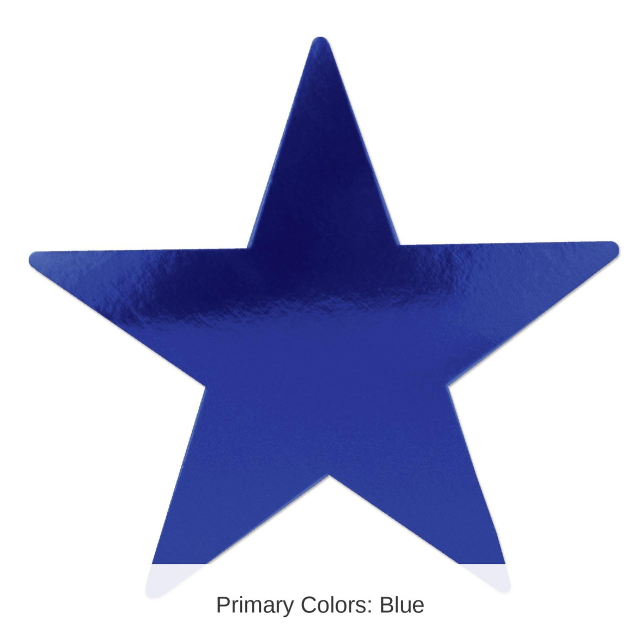 24 Pack Bulk 12" Foil Party Star Cutout- Blue