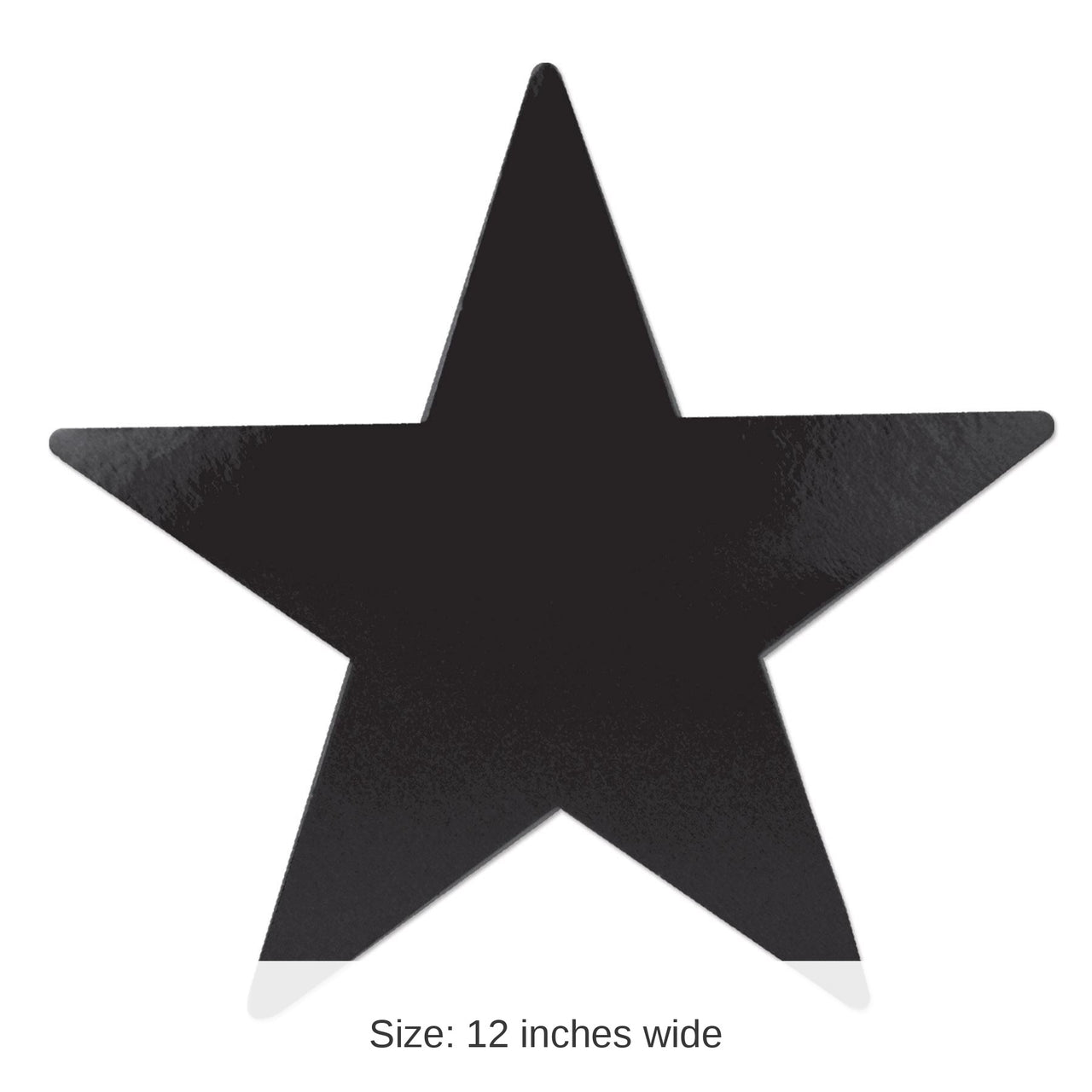 24 Pack Bulk 12" Foil Star Party Cutout - Black