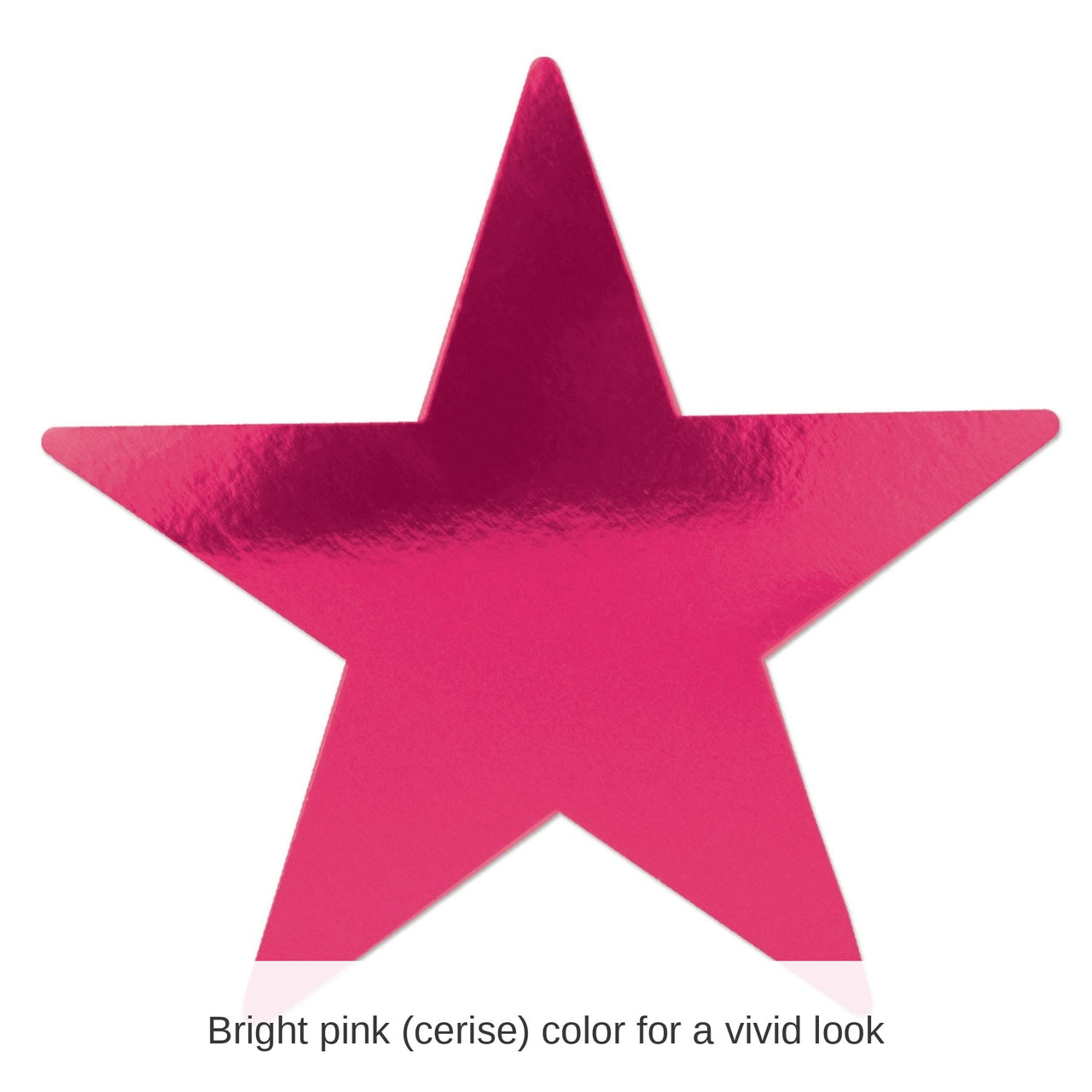 24 Pack Bulk 12" Foil Party Star Cutout- Cerise