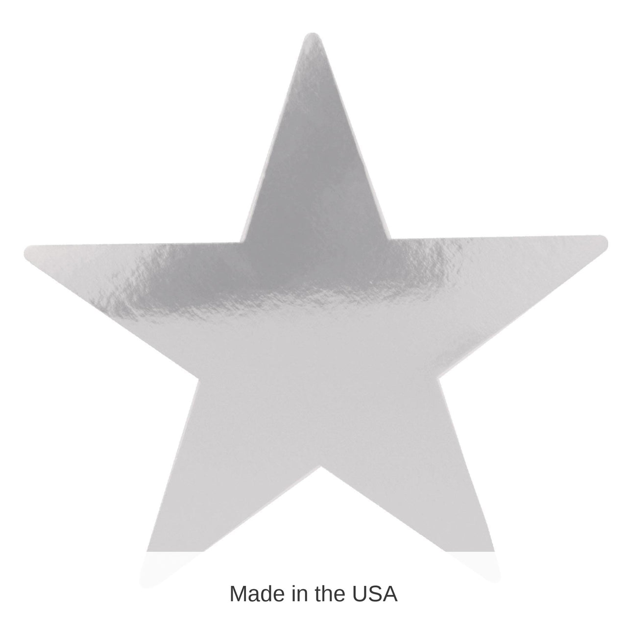 24 Pack Bulk 12" Foil Star Cutout - Silver