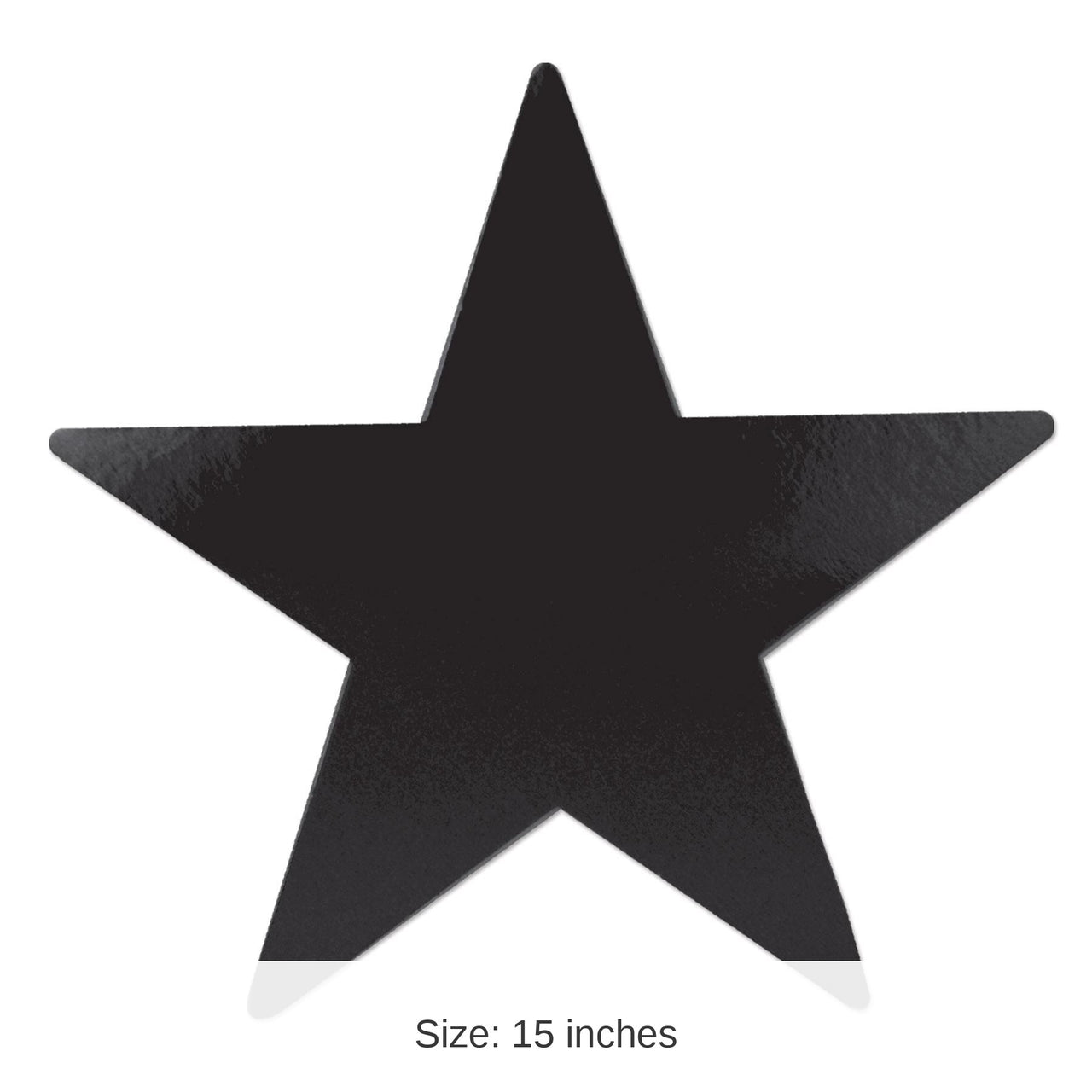 24 Pack Bulk 15 Inch Foil Star Party Cutout - Black