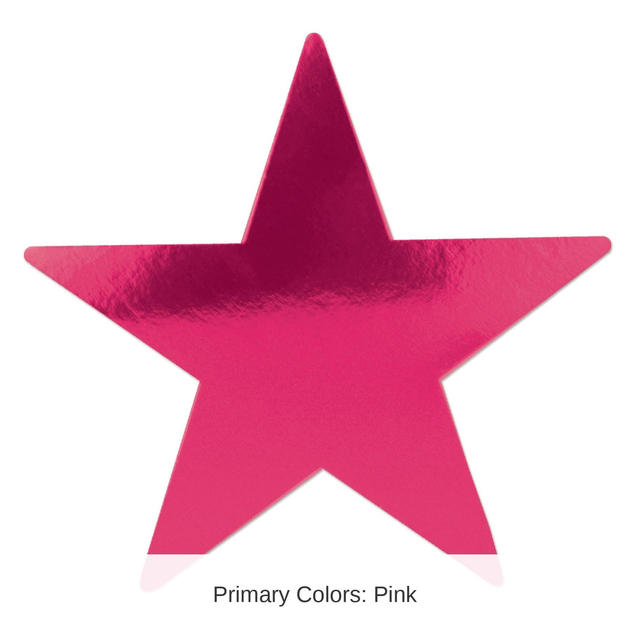 24 Pack Bulk 15 Inch Foil Party Star Cutout - Cerise
