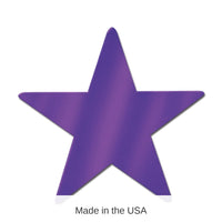 24 Pack Bulk 15 Inch Foil Party Star Cutout- Purple