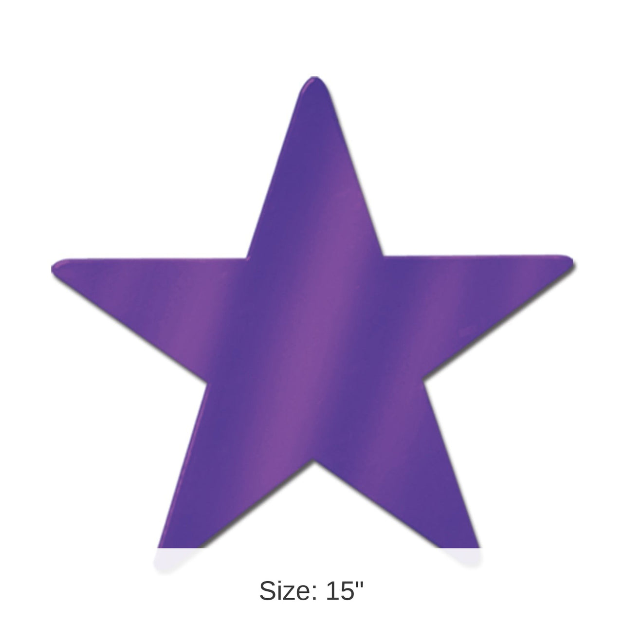24 Pack Bulk 15 Inch Foil Party Star Cutout- Purple