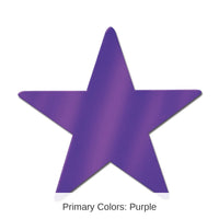 24 Pack Bulk 15 Inch Foil Party Star Cutout- Purple