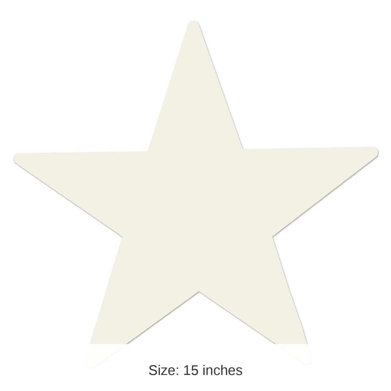 24 Pack Bulk 15 Inch Foil Party Star Cutout- White