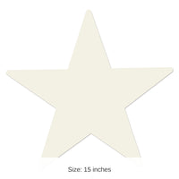 24 Pack Bulk 15 Inch Foil Party Star Cutout- White