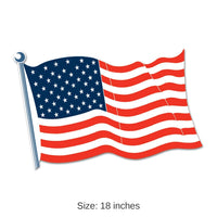 24 Pack Bulk American Flag Party Cutout