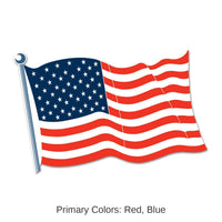 24 Pack Bulk American Flag Party Cutout