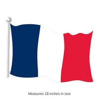 24 Pack Bulk French Flag Cutout printed 2 sides