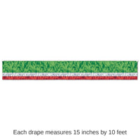 6 Pack Bulk Fiesta 3-Ply Metallic Fringe Drape - red - white - green