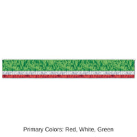 6 Pack Bulk Fiesta 3-Ply Metallic Fringe Drape - red - white - green