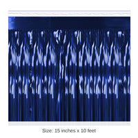 6 Pack Bulk 2-Ply Party Metallic Fringe Drape - blue
