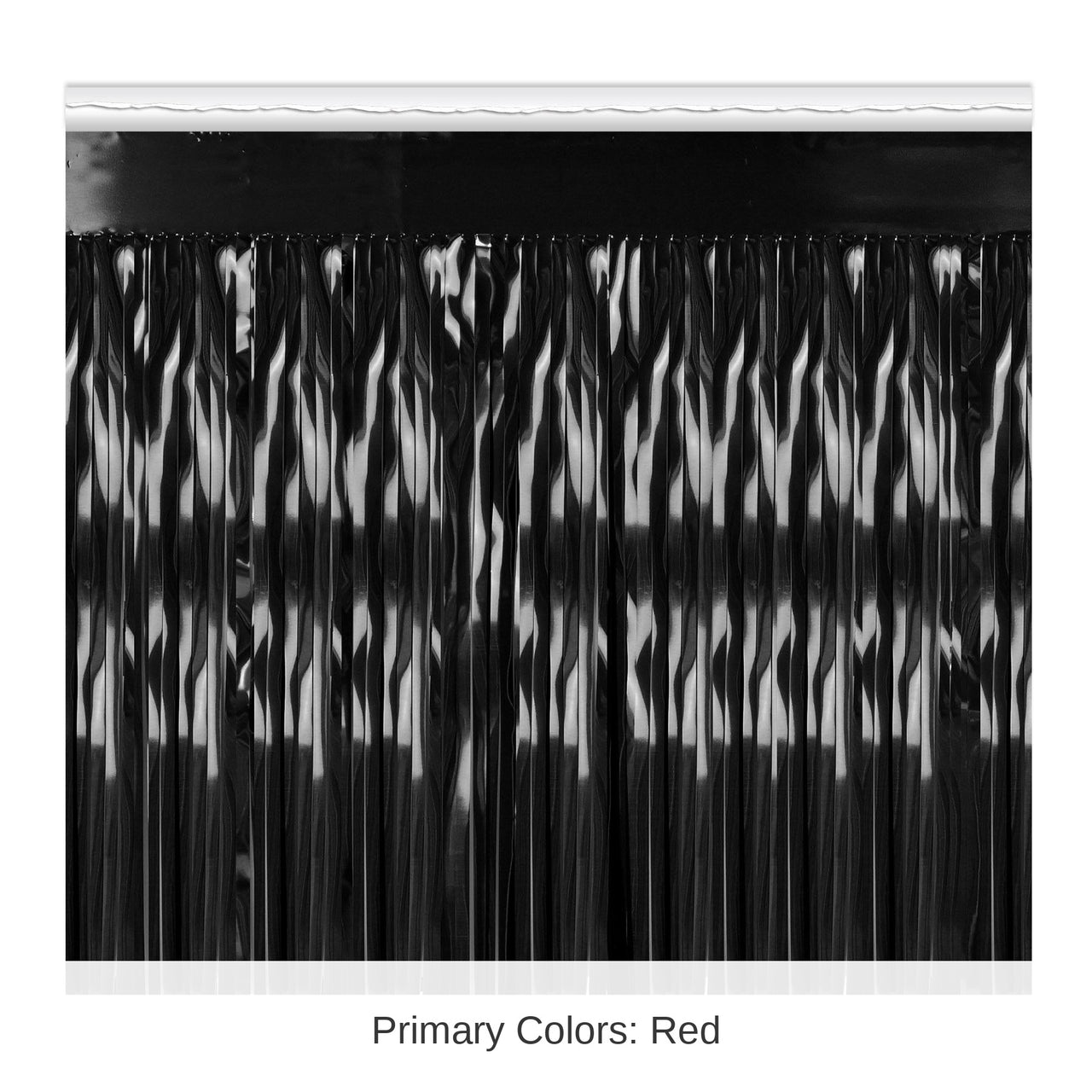 6 Pack Bulk 2-Ply Party Metallic Fringe Drape - black