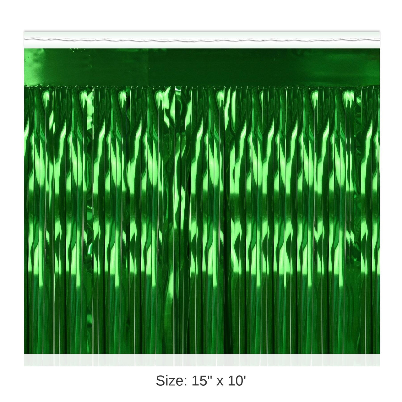 6 Pack Bulk 2-Ply Party Metallic Fringe Drape - green