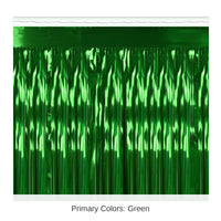 6 Pack Bulk 2-Ply Party Metallic Fringe Drape - green