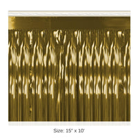 6 Pack Bulk 2-Ply Party Metallic Fringe Drape - gold